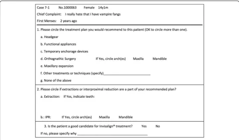 Fig. 2 Example data collection form