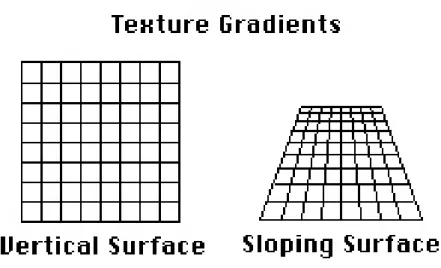 Figure 2.10: Applying different textures makes the surface appear to be vertical or sloping.