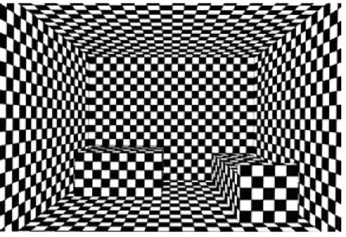 Figure 2.12: The texture provides information about depth, size, and orientation of the boxes (Schouten, 2003).