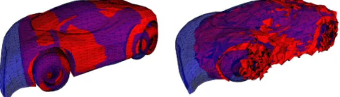 Fig. 7. Normalized objective function and statistics of the fittest individuals for all the optimizations using FFD as geometric representation.