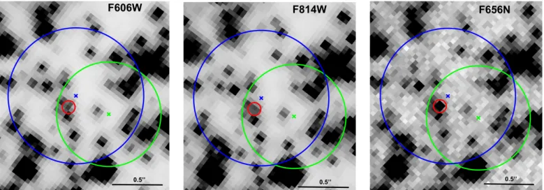 Figure 1. Finding charts of the counterpart to COM-SAX J1748.9-2021 (north is up and east is left)