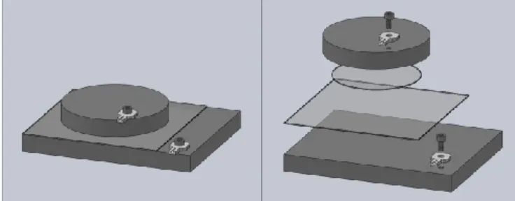 Fig. 5.  (Left) SolidWorks (SolidWorks Corp: Waltham, MA)  representation of probe and (Right) exploded view 