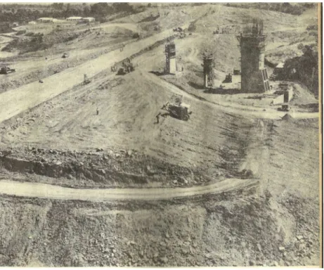 Figure 7. Construction of the Reservoir of Arroyogrande. Source: INCORA #1 (INCORA 1968)