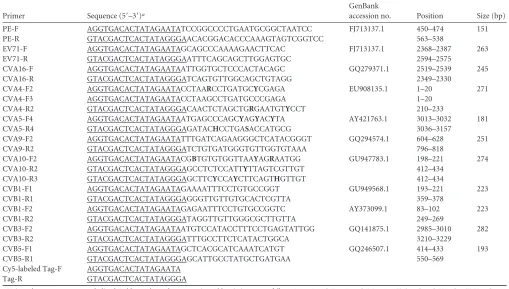 TABLE 1 Oligonucleotide primers for the GeXP assay