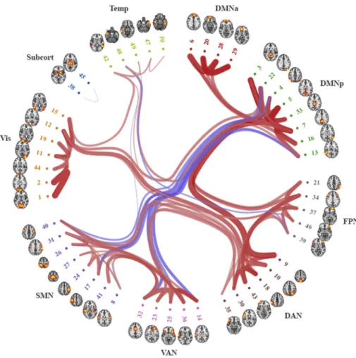 Fig. 6 shows the association between cardiovascular risk factors, APOE and functional connectivity on a network-level