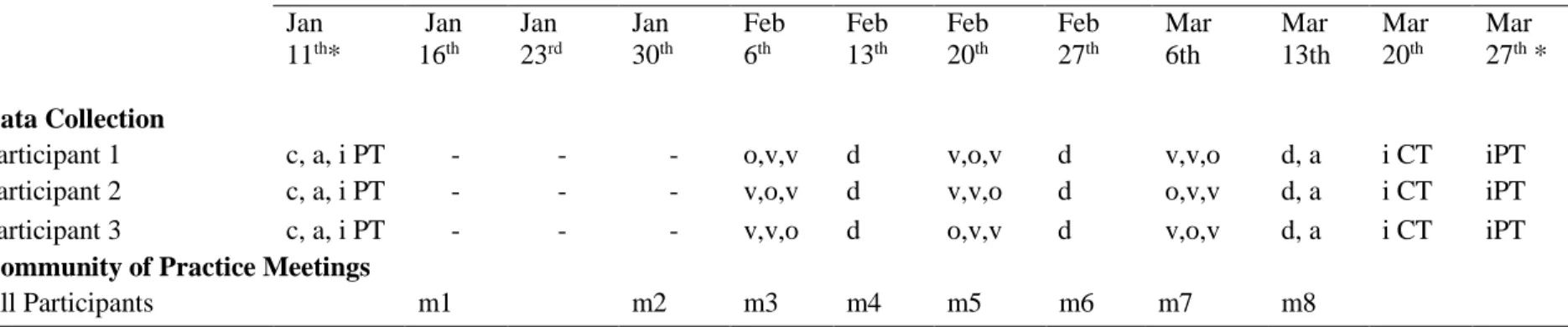 Table 3.3. Data Collection Timeline 