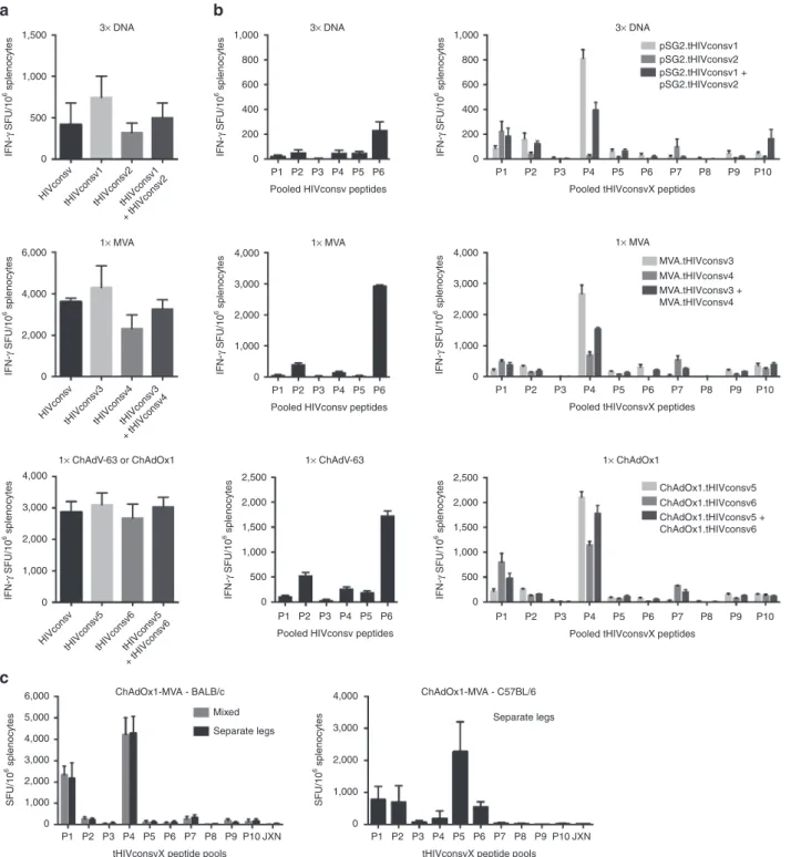Figure 4 Comparable immunogenicity of the first- and second-generation of conserved-region vaccines in mice