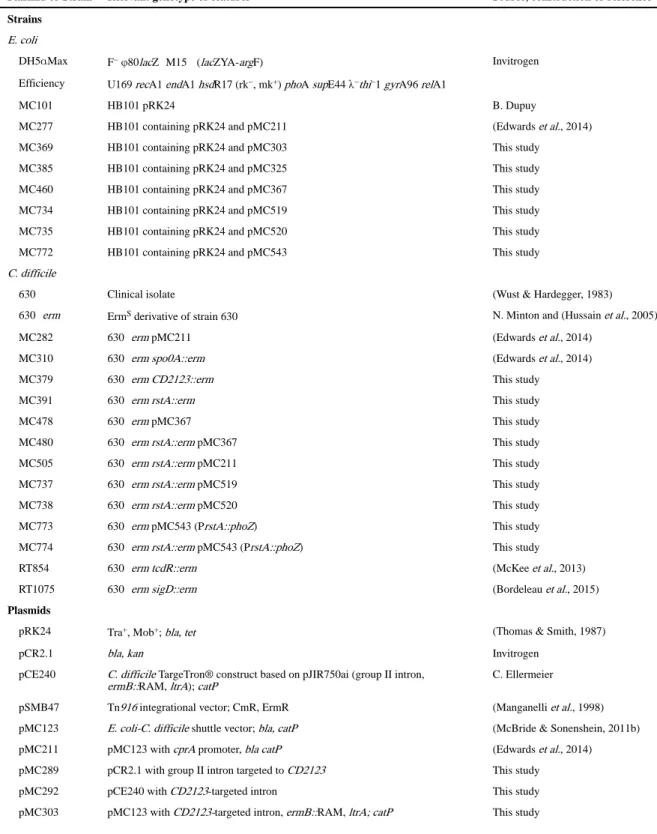 Table 3 Bacterial strains and plasmids