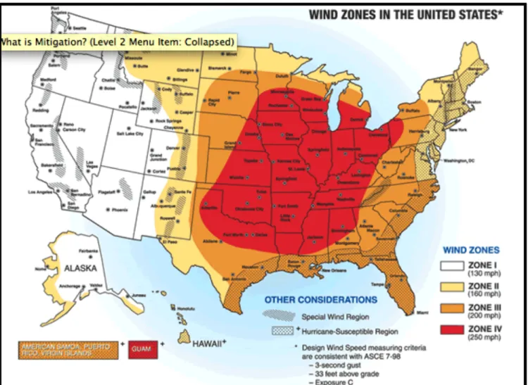 Figure 3:  FEMA Wind Zone Map 