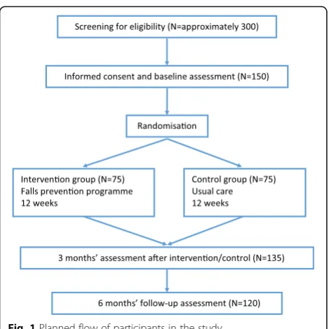 Fig. 1 Planned flow of participants in the study