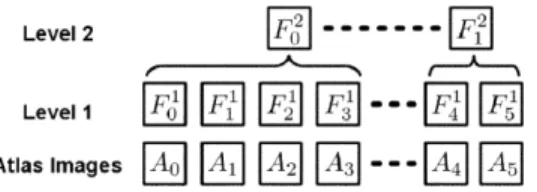 Figure 2 shows an example of a two-level hierarchical structure of the forests developed in the training stage