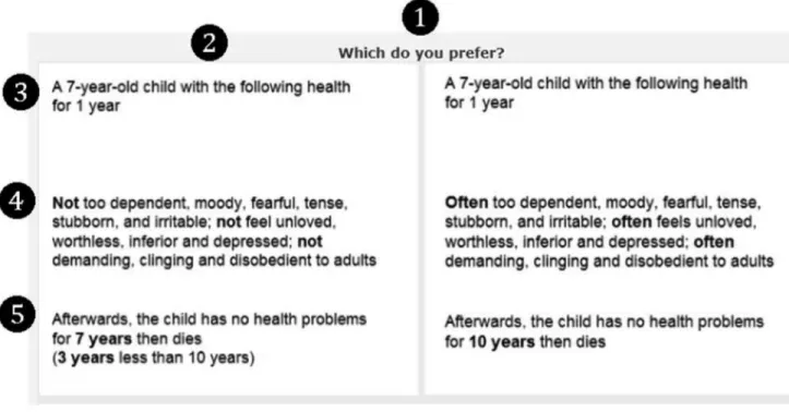 Figure 1 provides an example of a paired comparison task with a lifespan pair. Each paired  comparison was presented in a page-by-page format