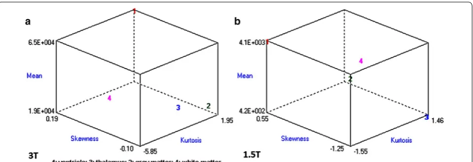 Fig. 11 a Difference between ROIs for 3 T with two images from different T2 TSE [Turbo spin echo sequences (different patients)]
