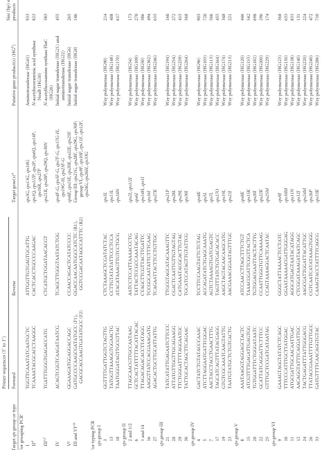 TABLE 1 Primer sequences used in this study and the predicted sizes of the PCR products