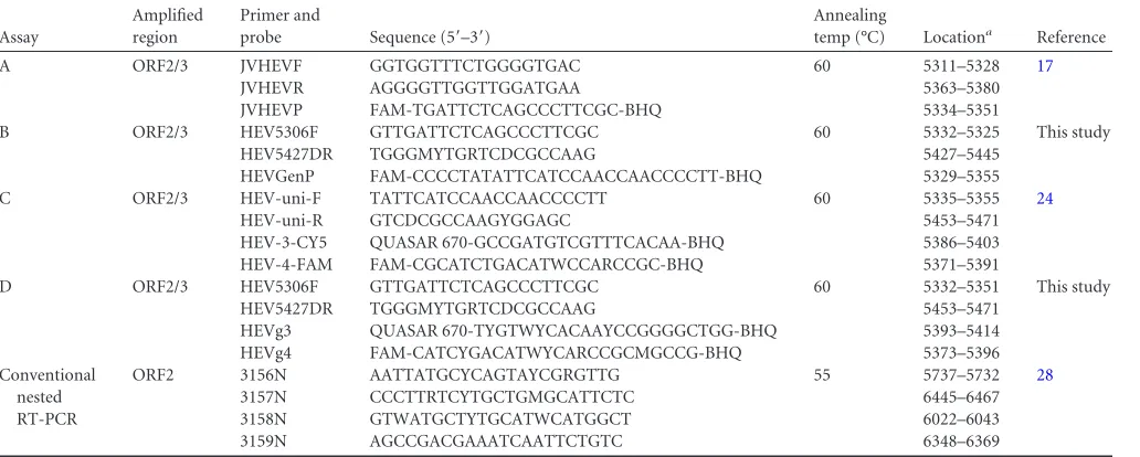 TABLE 1 Primers and probes used in this study