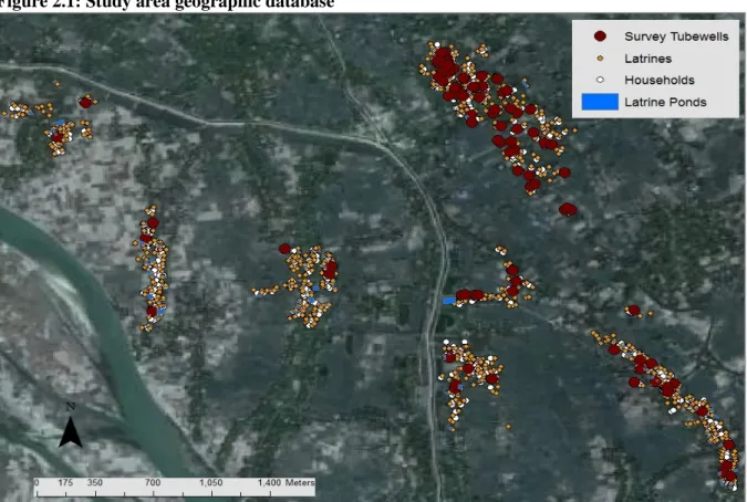 Figure 2.1: Study area geographic database 
