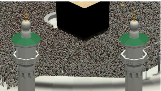 Figure 2.13: Still from a real-time, ORCA simulation of Tawaf ritual involving 25,000 agents.