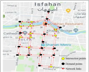 Fig. 9 The road networks around the key points are situated in the picture area