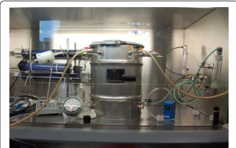 Fig. 1 Experimental chamber used for the preferential aerosolization process
