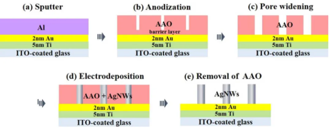 Figure 1. Free-standing silver nanowire fabrication scheme.