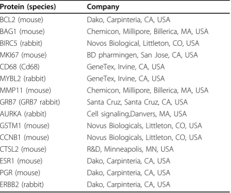 Table 1 Primary antibodies and the company thatsupplied them