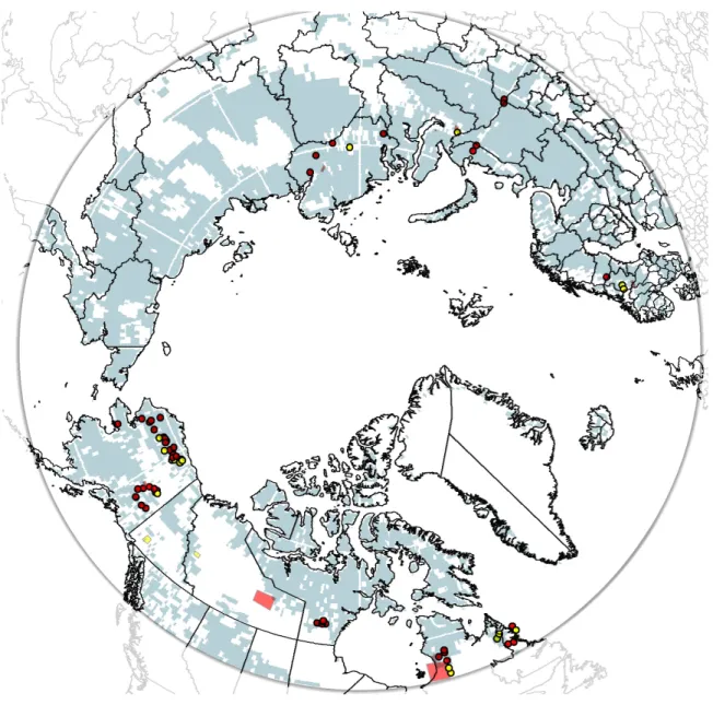 Figure 3. Study Site Locations in Relation to Areas of Predicted  Change 