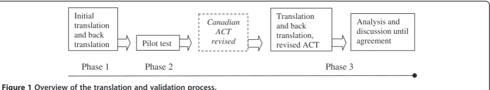 Figure 1 Overview of the translation and validation process.