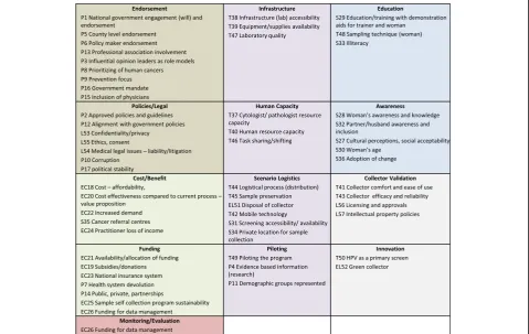 Fig. 3 CSSP Thematic Factor Categories