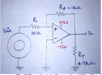 Fig.5 Piezoelectric Sensor Amplifier Circuit 