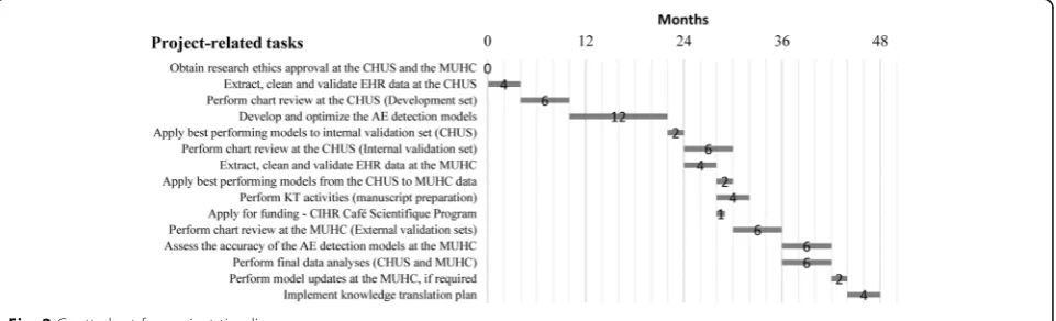 Fig. 2 Gantt chart for project timelines