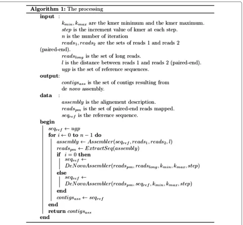 Fig. 3 The algorithm of the processing