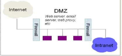 Fig 5 Firewall within internet & Intranet 