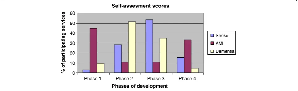 Figure 1 Self-assessed phase for three types of services.