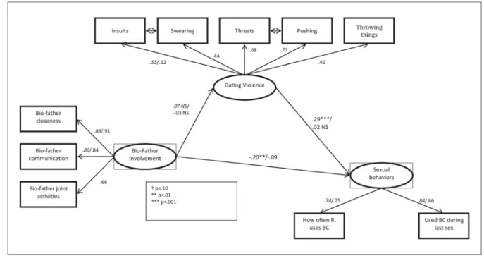 Figure 3. Group structural equation model (White/non-White)