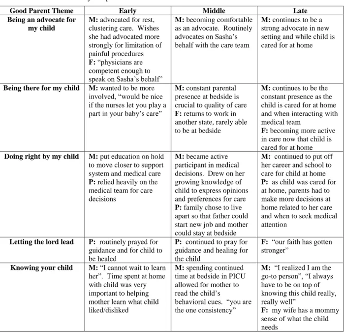 Table 4.3: Case 1 summary template 
