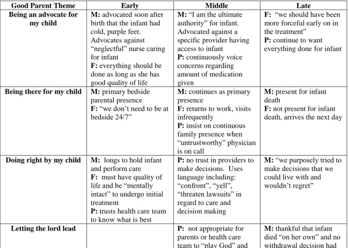 Table 4.4: Case 2 summary template 