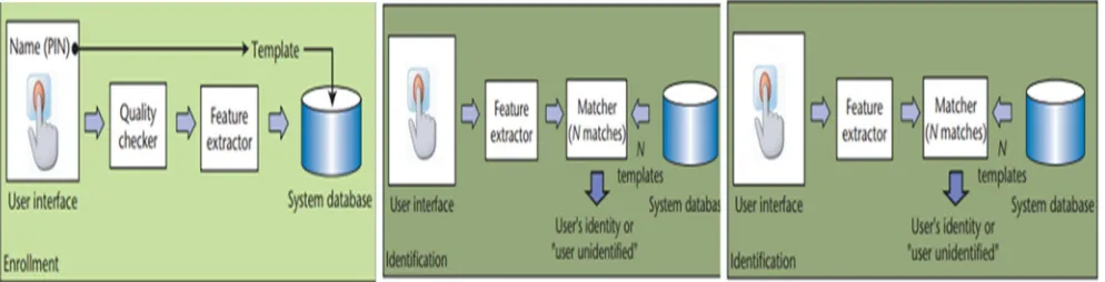 Figure 1: Enrollment, verification, and identification tasks 