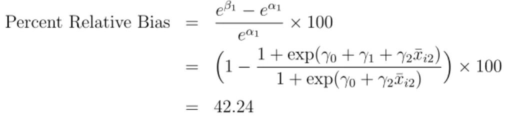Table 2.3 displays the coverage probabilities for the 95% confidence intervals for