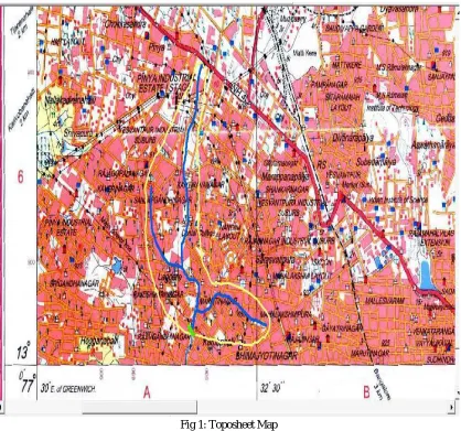 Fig 1: Toposheet Map 
