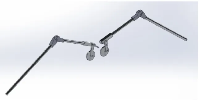Figure 2.1: Assembly for simulating flapping of a passive joint in SolidWorks