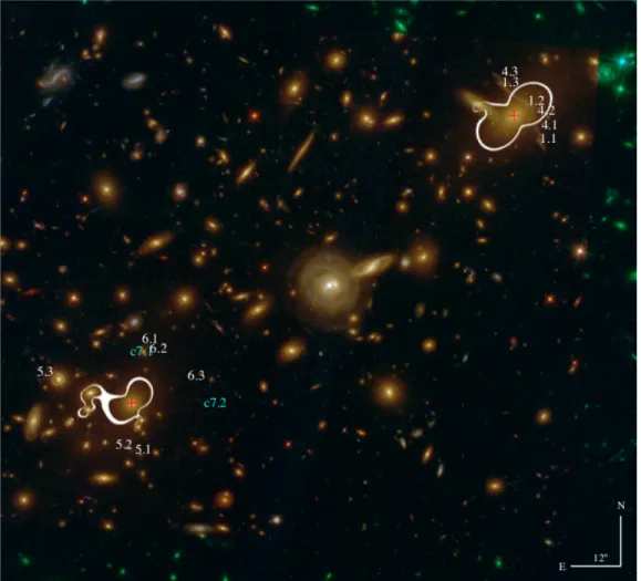Fig. 3.— RELICS color image of Abell S295 (Blue=F435W, Green=F606W+F814W, Red=F105W+F125W+F140W+F160W)