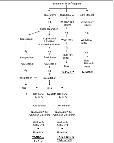 Fig. 2 RNA extraction methods. cfg centrifugation