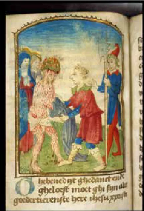 Fig. 15 Disrobing of Christ (fol. 85v), Master of Hugo Jansz  van Woerden, prayer book, Dutch, ca