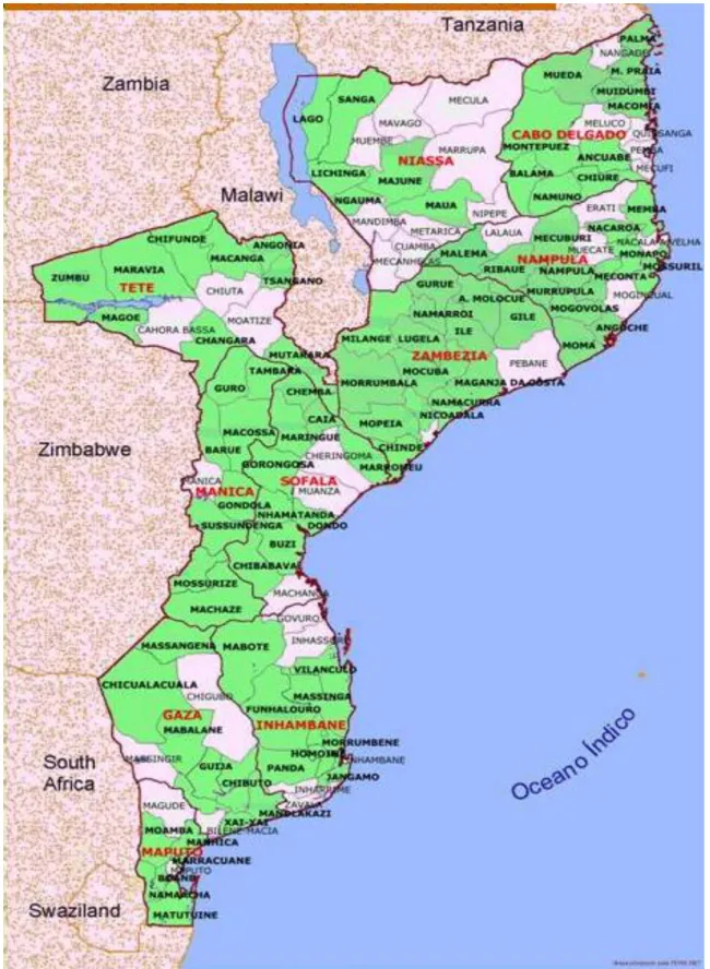 Figure 3.1.Map of 94 Districts Participated in TIA 2007 