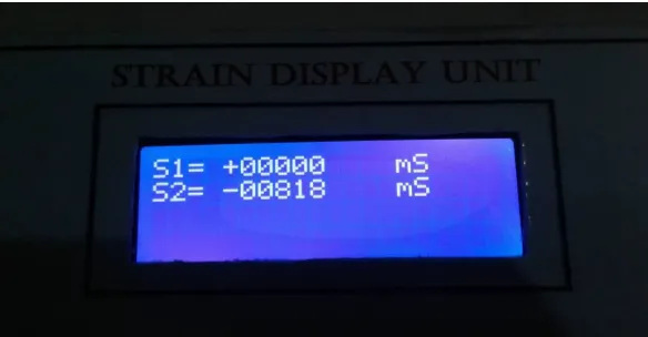 Fig. 24 Strain gage output 818 micro strains 