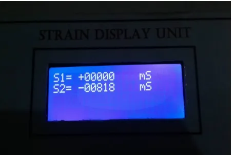 Fig. 24 Strain gage output 818 micro strains 
