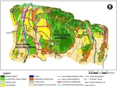 Fig. 2  Disturbance in Study Area (*Elephant Corridor maps as per Roy. M, 2015) 