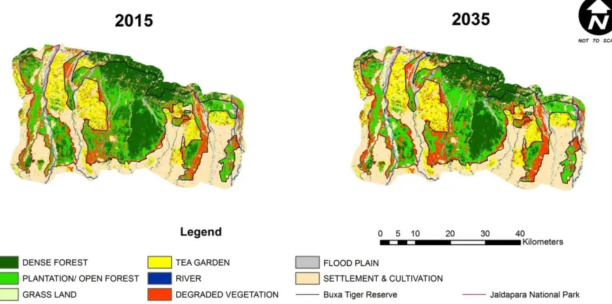 Fig. 4 Predicted land use land cover classification of 2035 