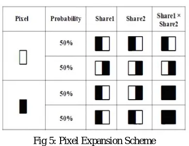 Fig 6: Schematic Layout of Visual Cryptography Scheme 