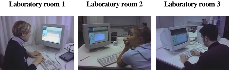 Figure 6.2.3: A learning group of three participants in separate roomscommunicating via web-based discussion boards.